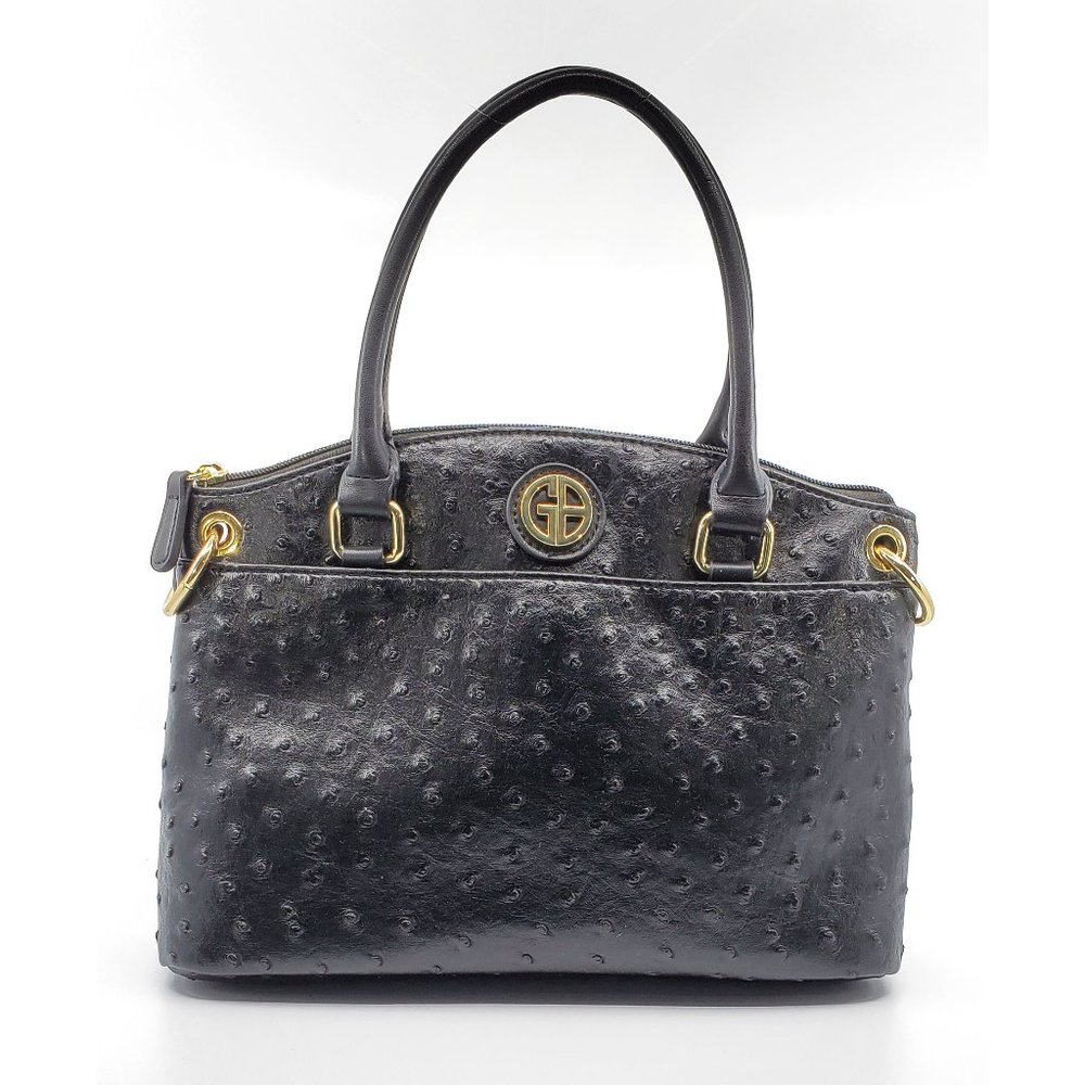NWD Giani Bernini Black Faux Ostrich Mini Satchel $87.60